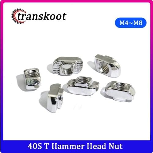 20pcs 10pcs M4 M5 M6 M8 T Hammer Head Nut Bolt for 4040 Aluminum Profile Extrusion with Slot 8 mm M4 M5 M6 M8