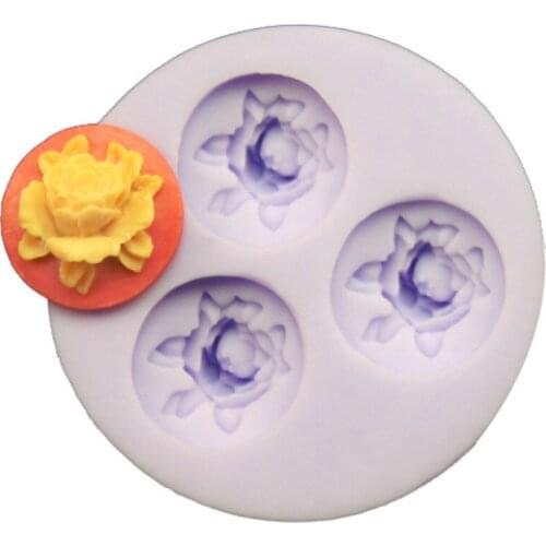 F159 Flower Silicone Fondant Mold Gum Paste Cake Decorating cake topper Mould