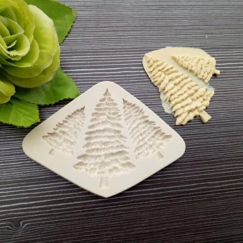 Christmas Tree Shape Fondant Cake Silicone Mold Pastry/Candy Biscuits Molds Chocolate Mould DIY Cake