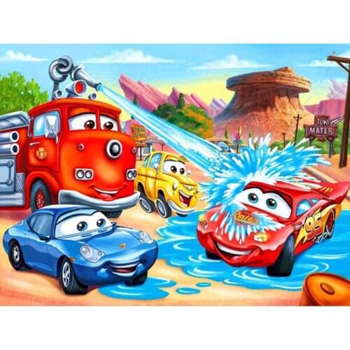 Dis Ney Diamond Painting 5D DIY Cartoon Water Cars Picture of Rhinestones Diamond Embroidery Diamond Mosaic Cross Stitch Kits