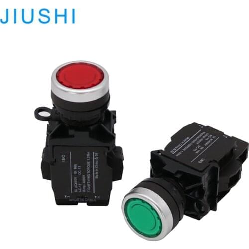 LA42-11D hole diameter 22mm Plastic button momentary push button LED push button switch