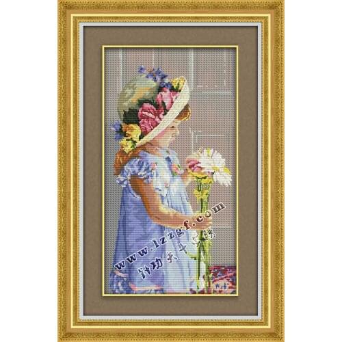 Caresses Chrysanthemum Chinese Cross Stitch Kits Ecological Cotton Clear Stamped Printed 14 11CT DIY Wedding Decoration For Home