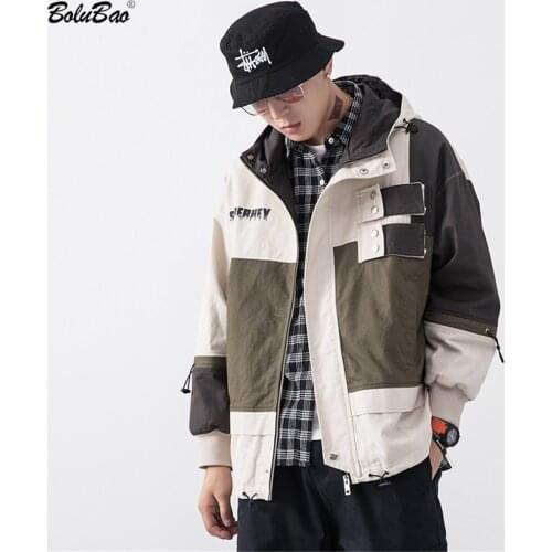BOLUBAO Brand Fashion Mens Jackets Autumn Tracksuit Coat Cardigan Personality Splice Man Fashion Jackets