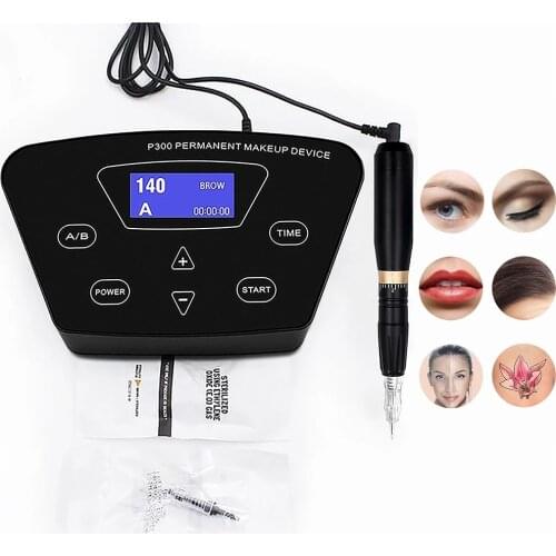 Biomaser P300 Eyebrow Tattoo Kits Permanent Makeup Machine Professional Rotary Pen For Eyebrow Eyeliner Lip Tattoo Set Supplies