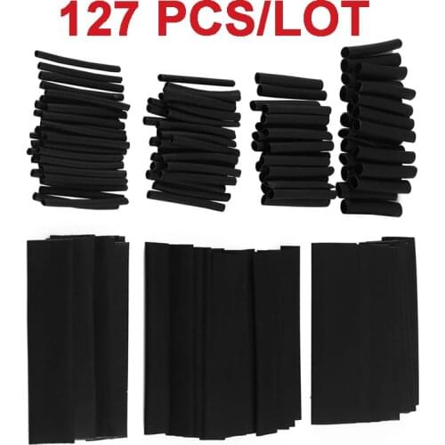 127 PCS Heat Shrink Sleeving Tube Assortment Kit Electrical Connection Wire Wrap Cbble Waterproof Shrinkage Tubing Shrinkable