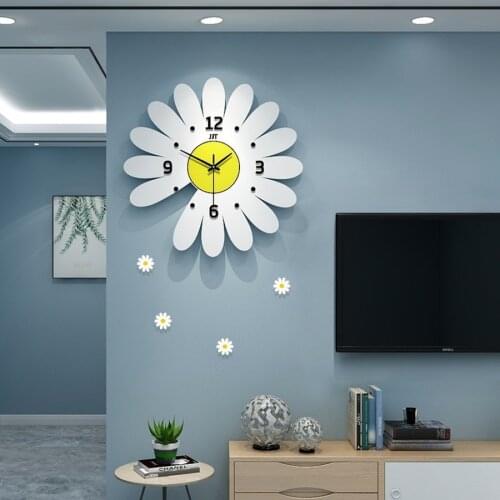 Wall Clock Modern Design Decorative Flower Wall Clock Online Celebrity Wall Clock Home Fashion Simple Special Ornaments Horloge