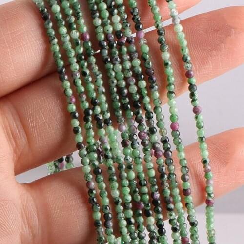 2020 New Wholesale Natural Stone Beads Red Green Stone for Jewelry Making Beadwork DIY Bracelet Accessories 2mm 3mm