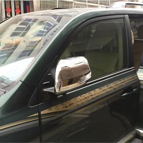 Fit For Toyota Land Cruiser FJ200 2016 2017 Car Side Rearview Mirrors Cover Trim Protectors 2pcs/set ABS Chrome