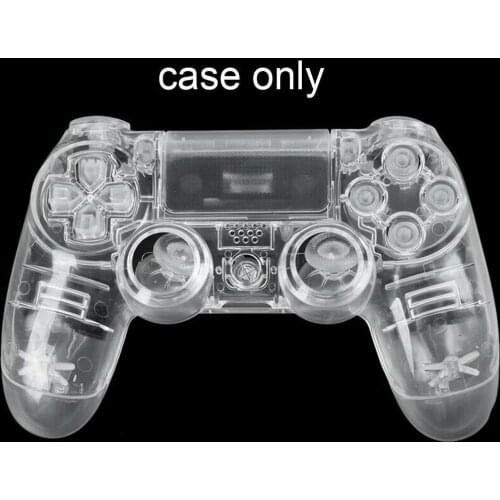 For PS4 V1 Controller Full Set Housing Case transparent Buttons Replacement PS4 PlayStation For Sony 4 Shell Clear Cover C8J8