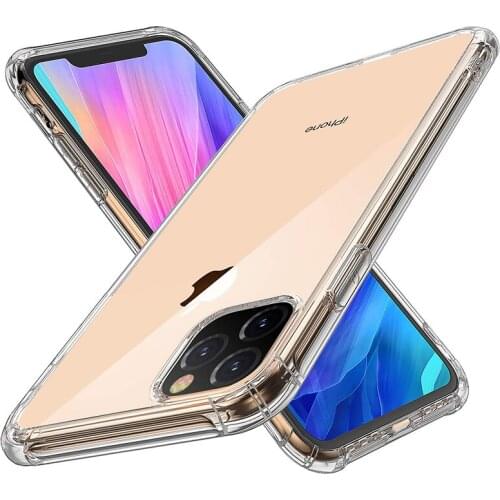 500pcs Air Cushion Clear Transparent Case Soft TPU Silicone Rubber Cover For iPhone 13 Pro Max 12 Mini 11 XS XR X 8 7 6 Plus SE