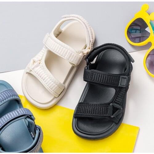 Children White Sandals Flat Casual Shoes from 2 to 7 years For Toddlers Boy Girl Summer Baby Orthopedic Barefoot Shoes Kids 2021