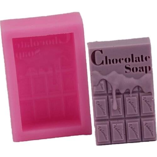 1Pcs Chocolate Shape Soap Mould Silicone Soap Making Tools Soaps Mold Crafts Cake Decorating Molds Handmake Fondant Candy Tool