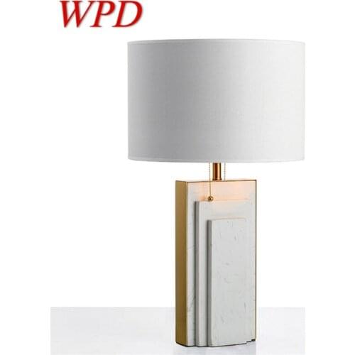 WPD Modern Luxury Table Lamp Design E27 Marble Desk Light Home LED Decorative For Foyer Living Room Office Bedroom