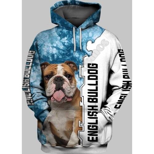 English Bulldog 3D Hoodies Printed Pullover Men For Women Funny Sweatshirts Sweater Animal Hoodies Drop Shipping 09