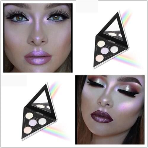 Triangle high gloss purple Polarized highlight powder cake