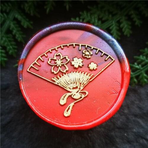 Cherry blossom fan seal wax Stamp / Japanese style fans Wedding Wax Seal Stamp / cute fans Sealing Wax Stamp / Wax Seal Stamp