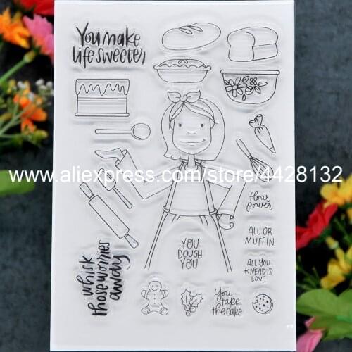 You Make Life Sweeter You Take The Cake Scrapbook photo cards rubber stamp clear stamp transparent stamp 9081608
