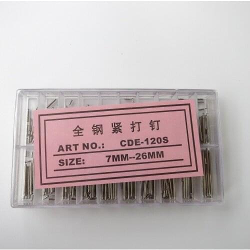 1 Set Watch Band Clasp Buckle Tube Friction Pins Link All Steel 7mm-26mm Spring Bar Watches Repair Tool Parts