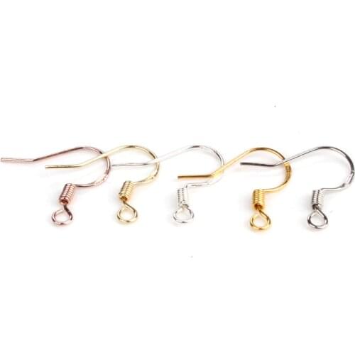 50pcs Carven 925 Silver Copper Earrings Clasps Hooks Fittings DIY Jewelry Making Accessories Iron Hook Ear wire Jewelry