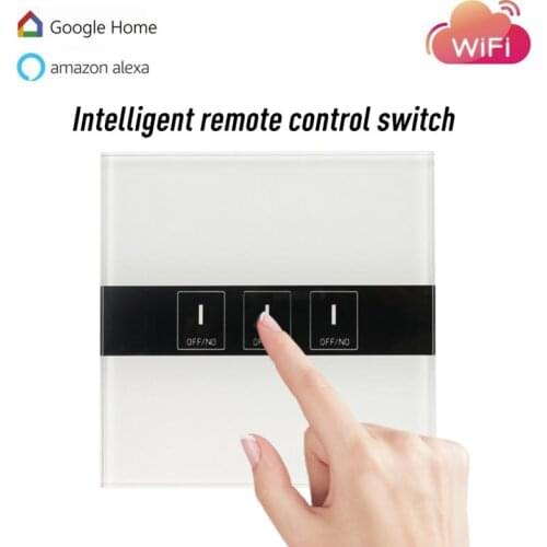 1/2/3 Gang Smart Light Switch Wireless WiFi Switch Piano Panel Touch Wall Switch Interruptor Work with Amazon Alexa EU/UK