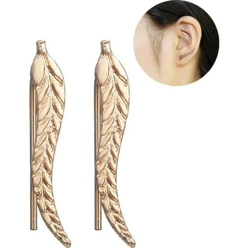 1 Pair Alloy Women Earrings Leaf Shape Creative Fashion Pierced Earrings Retro Earrings For Women Ladies Jewelry Accessories