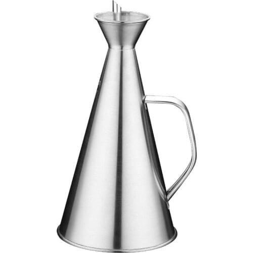 1PC 500ML Stainless Steel Olive Oil Vinegar Dispenser Jar Seasoning Condiment Pot Bottle Container Kitchen Storage Tool JO 1086