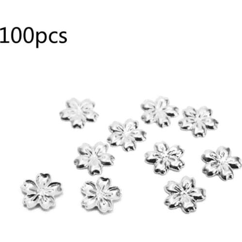 100Pcs Cherry Flower Frame UV Resin Charm Filling Bezel Setting Cabochon Fillers A0KD
