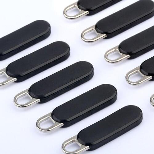 20pcs High Quality Zipper Sliders Plastic Drop Head Black Zipper Pulls Zipper Pull Tab Handle Clothing Luggage Bag Accessories