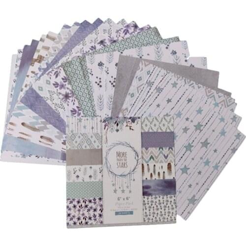 24Pcs/Lot Star Retro Material Papers DIY Scrapbooking Album Diary Gift Decorative Paper Scrapbooking Paper