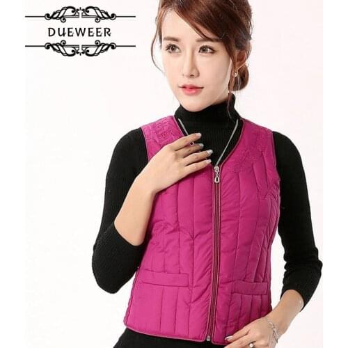 DUEWEER Waistcoats Vests Women Winter V-neck High Elasticity Pleated All-match Leisure Chic