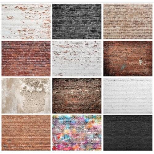 Old Peeling Shabby Brick Cement Wall Photography Backdrop Newborns Birthday Studio Portraits Photo Background Photocall