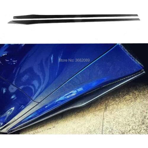 2PCS Real Carbon Fiber 3D Side Skirts Panel Extension Body Kit For Universal 205CM BMW VW Benz AUDI Honda Toyota Mazda Subaru