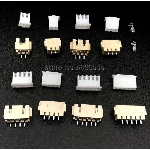 Sets XH 2.54mm Pitch 2/3/4/5/6/7/8/9/10p XH2.54 Horizontal SMD Socket Male female Wire Connector Terminal Kit/Housing/Pin Header