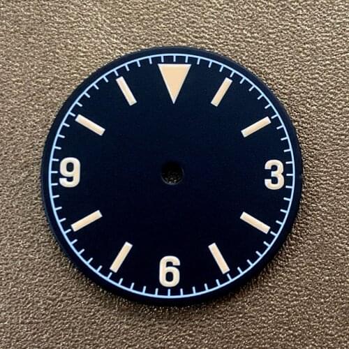 Watch accessory dial 28.5mm green luminous suitable for assembling Japanese NH35 movement modification skx007