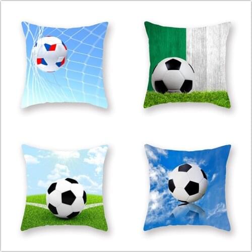 Football Print Pillow Cover 45*45cm Square Cushion Cover Pillows Cases Sofa Home Decor Cushion Covers