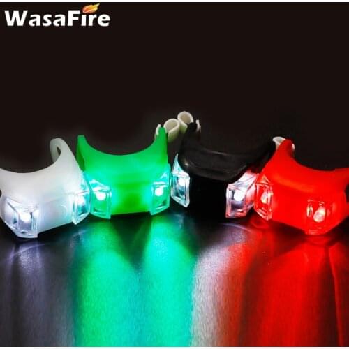 New Bicycle Light Cycling Silicone Decoration LED Light Mountain Bike Flashlight Front / Rear Lamp Waterproof Tail Light