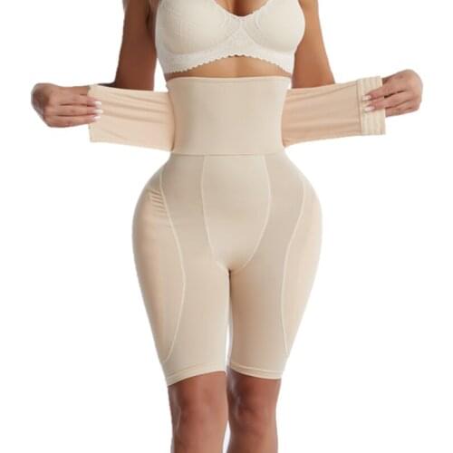 Fake Ass Butt Lifter Enhancer Thigh Trimmer Control Panties Women Hip Pads High Waist Trainer Shapewear with Hook Body Shaper