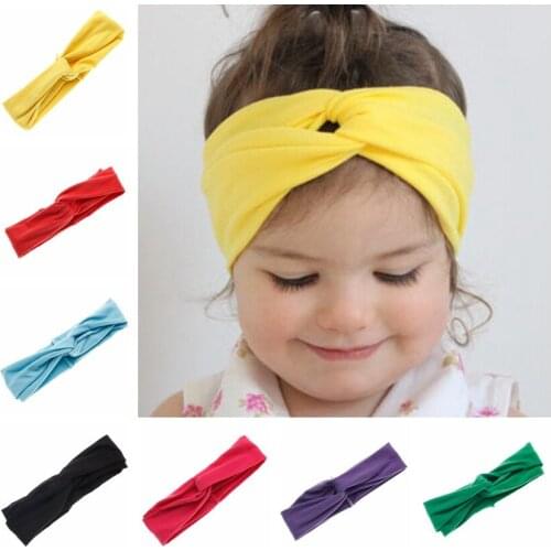 Fashion Newborn Knot Headband Baby Girls Elastic Cotton Headwrap Infant Toddler Hairband Bandeau Bebe