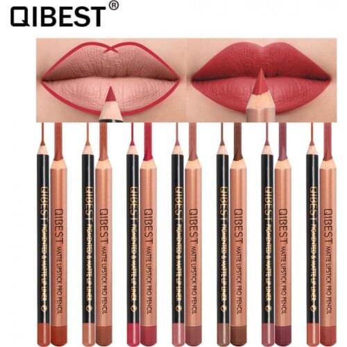 Professional Lip Liner + lipstick 15 Colors Matte Waterproof Pencil Lipstick Pen Lasting Multifunct LipLiner Makeup Tool TSLM1