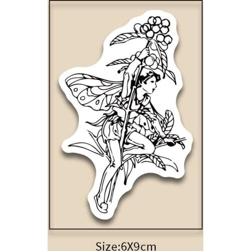 9*6 Fairy Fruit Fairy Stamps Transparent Silicone Stamp/Seal DIY Scrapbooking/Photo Album Christmas Halloween Sheets