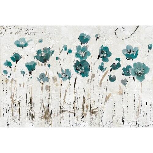 Modern art flower oil painting for living room Abstract Balance Blue wall decoration 100% handmade High quality