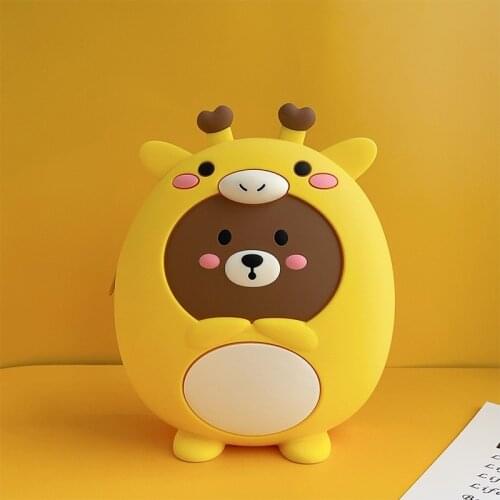 Kindergarten bag boy giraffe cartoon portable detachable multi-functional campus silicone shoulder bag 2021 new model my melody