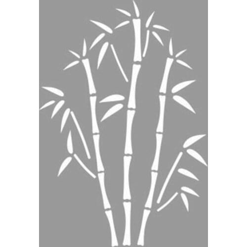 Bamboo Harness Stencil Design, Painting Template 30x30 Cm, Walls, Tiles, furniture For Easy and Practical Pattern Application
