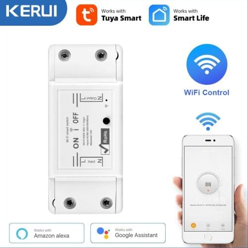 Smart Switch LED Light Breaker Wifi Wireless Remote Tuya Smart Life APP Control Switch Work with Alexa Google Assistant IFTTT
