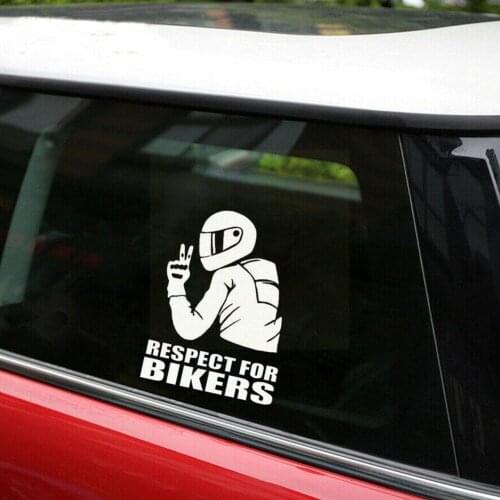 Respect For Cyclists Waterproof Reflective Biker Motorcycle Funny Car Decal Accessoires on Car Sticker Sticker Styling Viny U9E8