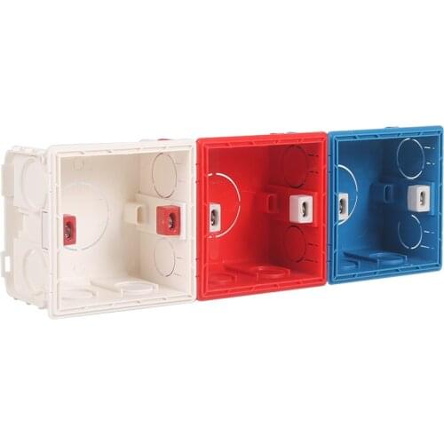 High quality 86 type concealed junction box bottom box cassette embedded switch socket universal installation box three colors