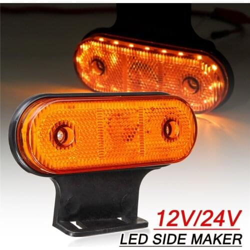 10pcs 12V 24V 20 LED Car Truck Side marker light 24V LED Rear Clearance Lamp Tail Lights for RV Trailer Lorry Pickup Boat