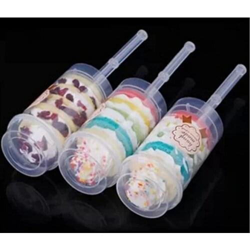 10PCS Worldwide Clear Cake Push Up Cake Push Pop Containers For Cupcakes, Cake Ice Cream Mold cooking tools LB 133