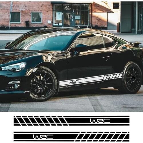 Car Long Stripe Stickers Produce Auto Side Skirts DIY Decals Car Racing Sports Styling General Car Body Tuning Accessories 2pcs