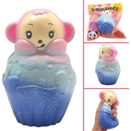 20PCS/Lot Jumbo Galaxy Cupcake Monkey Squishy Slow Rising Icecream Soft Cartoon Dolls Scented Cute Cake Kid Toys Hotsale
